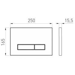 Кнопка смыва Volle Largo Evo 2220.011104 (Black) Thumb
