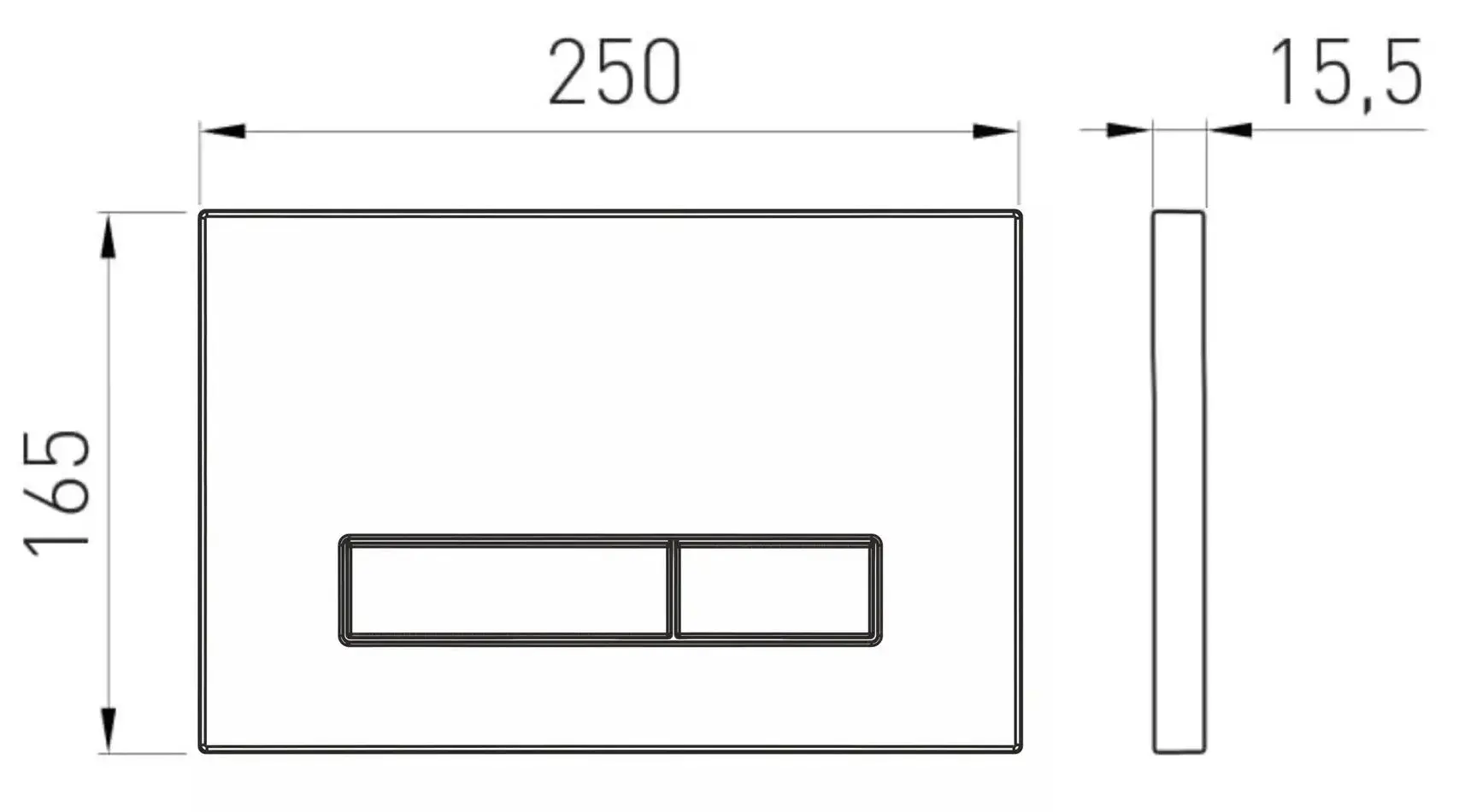 Кнопка смыва Volle Largo Evo 2220.011104 (Black)