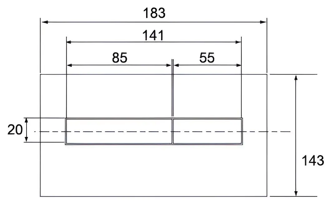 Кнопка смыва Wirquin Line 50717686 (Chrome)