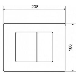 Кнопка смыва Wirquin Square 55722890 (Matte Black) Thumb