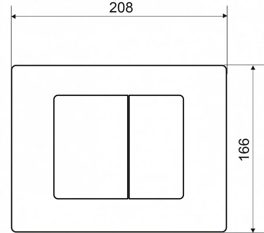 Кнопка смыва Wirquin Square 55722890 (Matte Black)