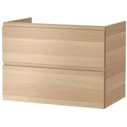 Set mobilier baie Ikea Godmorgon/Braviken 5 piese/baterie Brogrund 80cm (Aspect Stejar Antichizat) Thumb