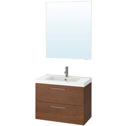 Set mobilier Ikea Godmorgon/Odensvik 4 piese/baterie Dalskar 83x49x64 (Aspect Frasin Vopsit Maro)