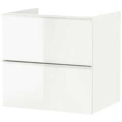 Set mobilier baie Ikea Godmorgon/Odensvik 5 piese/baterie Dalskar 63cm (Lucios Alb) Thumb