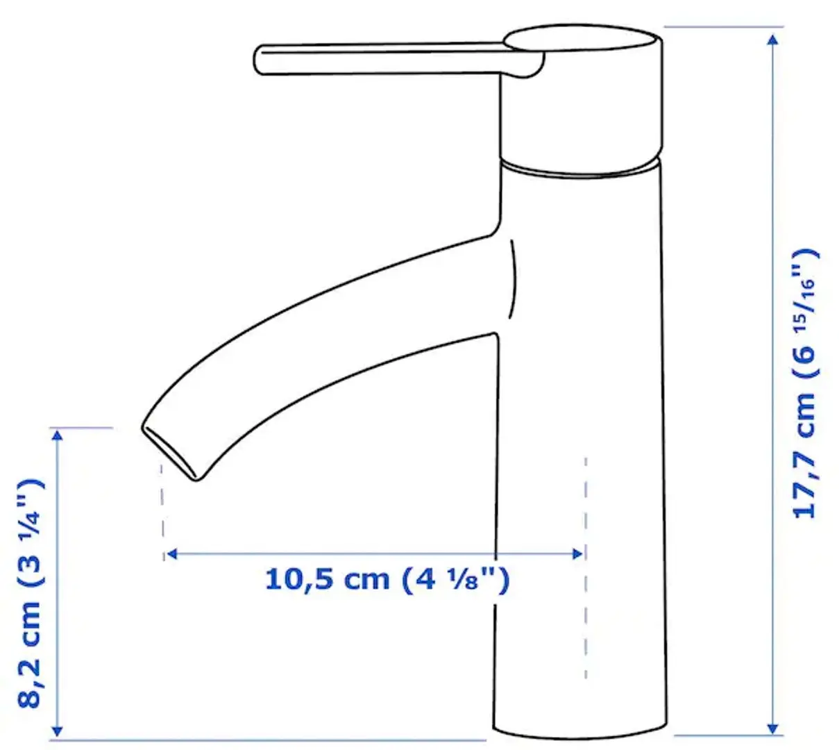 Set mobilier baie Ikea Godmorgon/Odensvik 6 piese/baterie Dalskar 103x49x64 (Aspect Frasin Vopsit Maro) - 2
