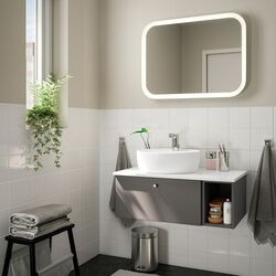 Set de mobila Ikea Godmorgon/Tolken 6 piese/baterie Brogrund 82x49x45 (Gillburen Gri Inchis/Aspect Marmură) Thumb