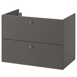 Set mobilier Ikea Godmorgon/Tolken/Horvik 7 piese/baterie Brogrund 102x49x72 (Gillburen Gri Inchis/Aspect Marmură) Thumb