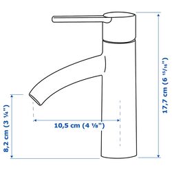 Комплект мебели Ikea Godmorgon/Tolken/Horvik 7 предметов/смеситель Dalskar 82x49x74 ( Гилбурен Темно-серый/Под Мрамор) Thumb