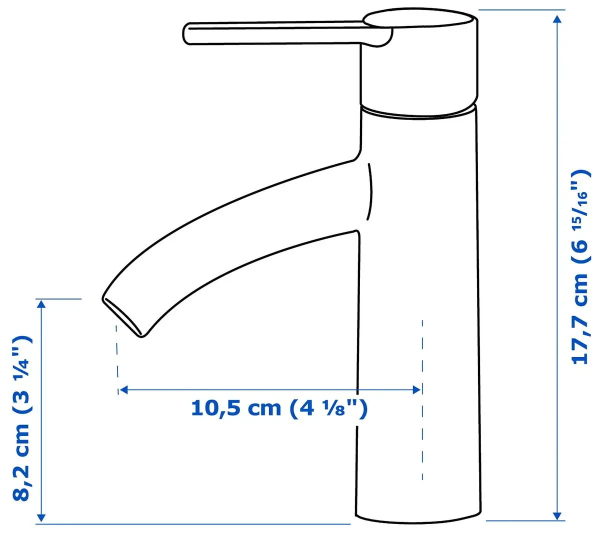 Комплект мебели Ikea Godmorgon/Tolken/Horvik 7 предметов/смеситель Dalskar 82x49x74 ( Гилбурен Темно-серый/Под Мрамор) - 10