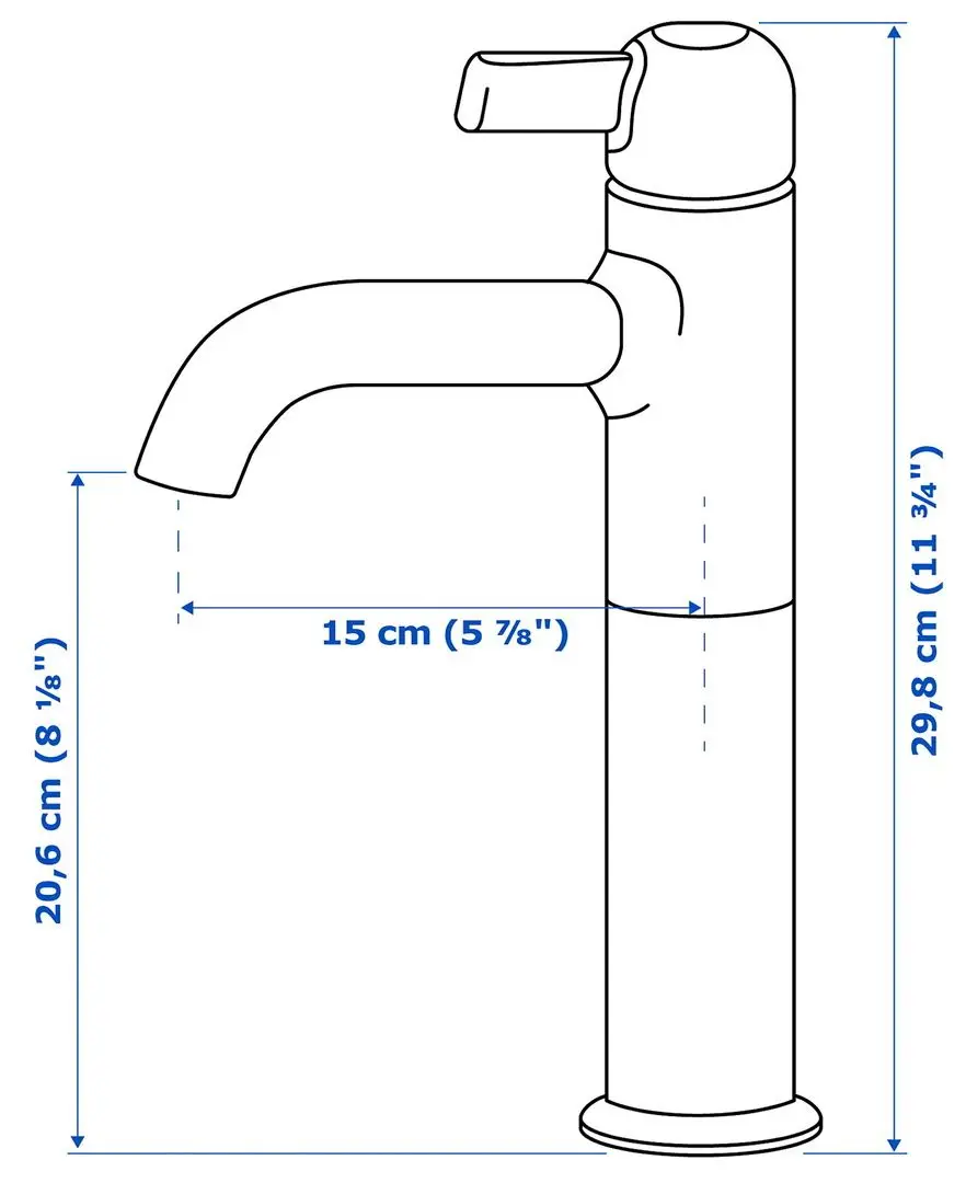 Комплект мебели Ikea Godmorgon/Tolken/Kattevik 5 предметов/смеситель Voxnan 82cm (Кашен Серый/Под Мрамор) - 2
