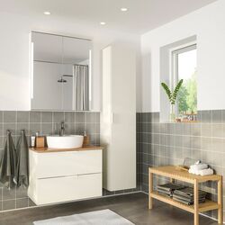 Set mobilier Ikea Godmorgon/Tolken/Kattevik 6 piese/baterie Dalskar 82cm (Alb/Bambus) Thumb