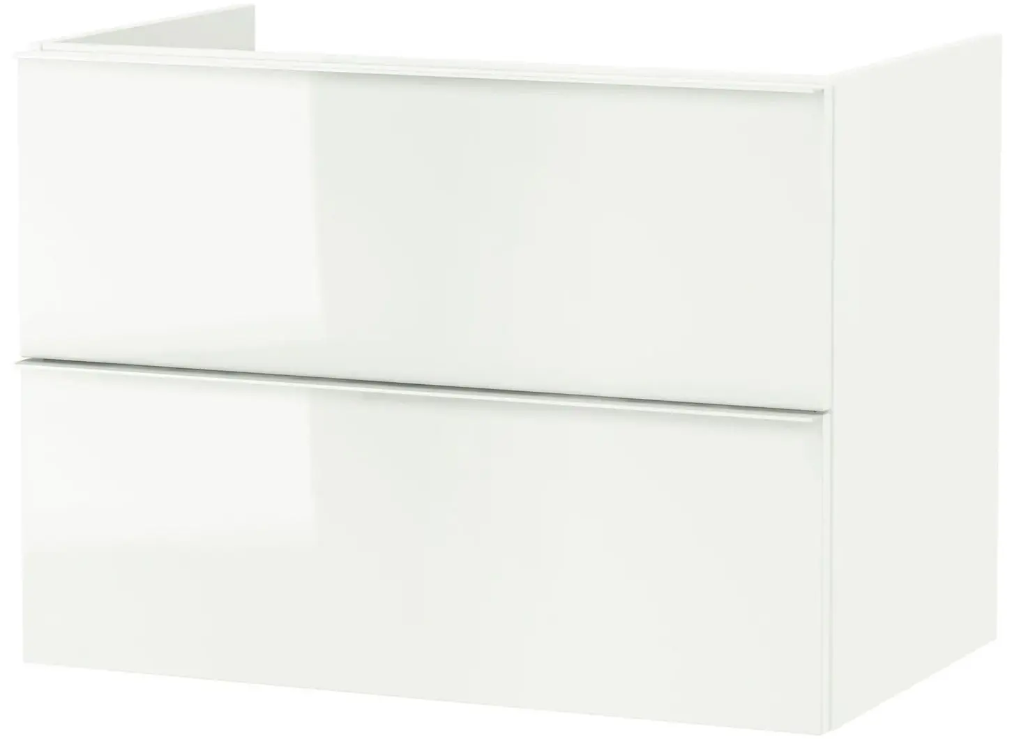 Set mobilier Ikea Godmorgon/Tolken/Kattevik 6 piese/baterie Dalskar 82cm (Lucios Alb/Bambus) - 2