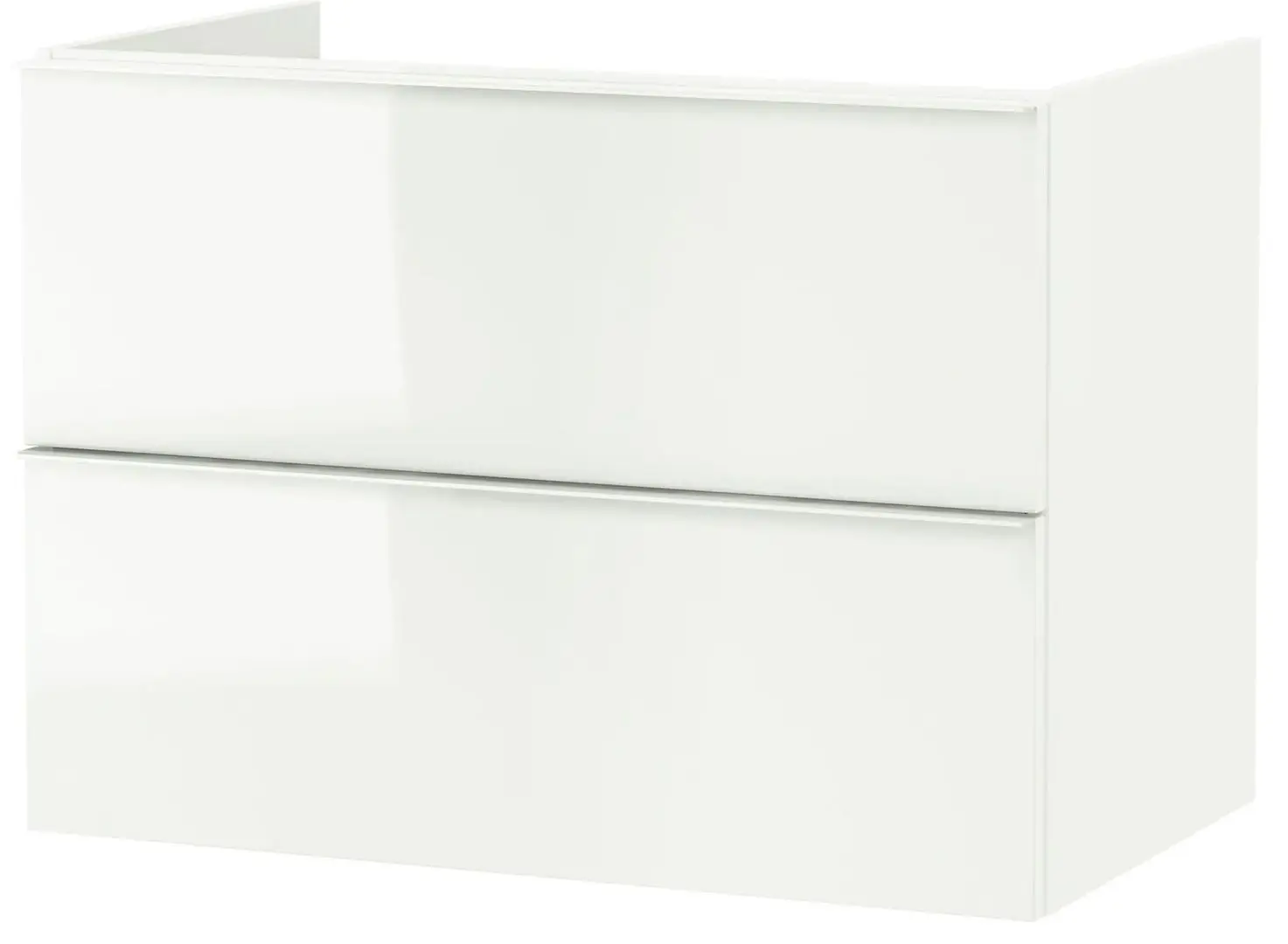 Set mobilier Ikea Godmorgon/Tolken/Kattevik 6 piese/oglinda/baterie Dalskar 82cm (Lucios Alb/Bambus) - 8
