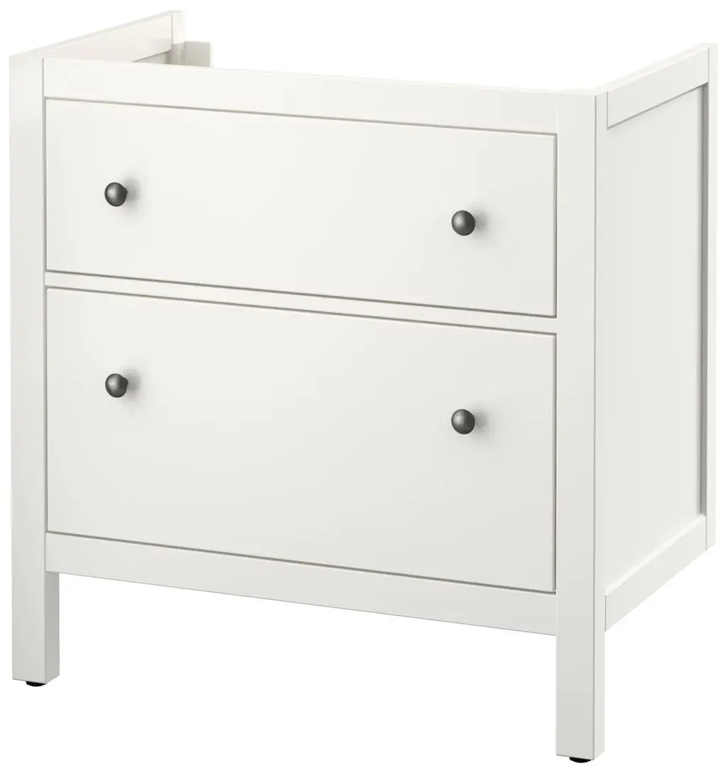 Set mobilier baie Ikea Hemnes/Odensvik 4 piese/baterie Voxnan 83cm (Alb) - 2