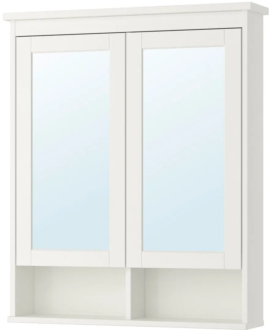 Set mobilier baie Ikea Hemnes/Odensvik 4 piese/baterie Voxnan 83cm (Alb) - 3