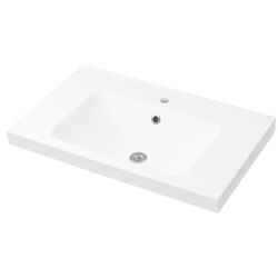 Set mobilier baie Ikea Hemnes/Odensvik 4 piese/baterie Voxnan 83cm (Alb) Thumb