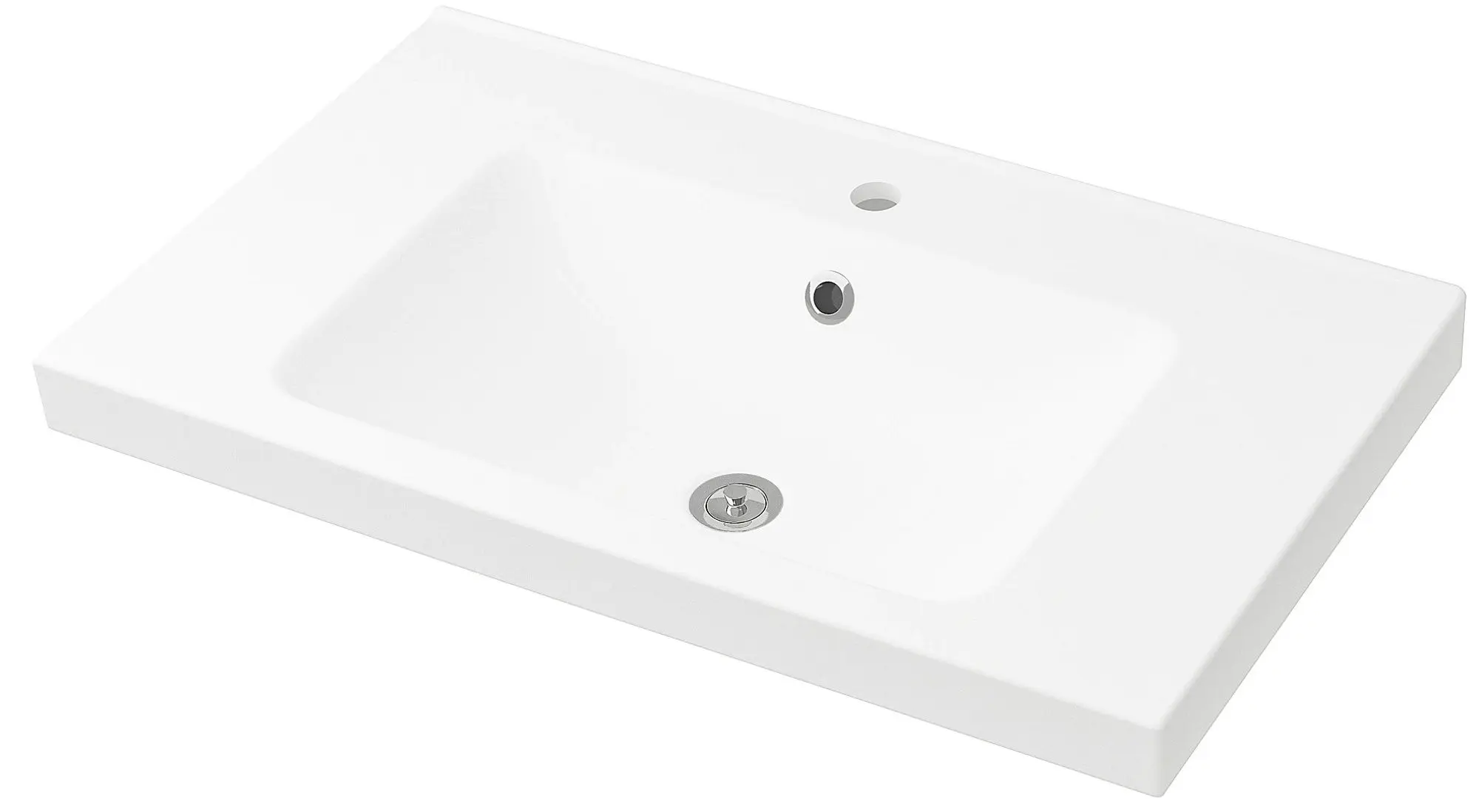 Set mobilier baie Ikea Hemnes/Odensvik 4 piese/baterie Voxnan 83cm (Alb) - 4