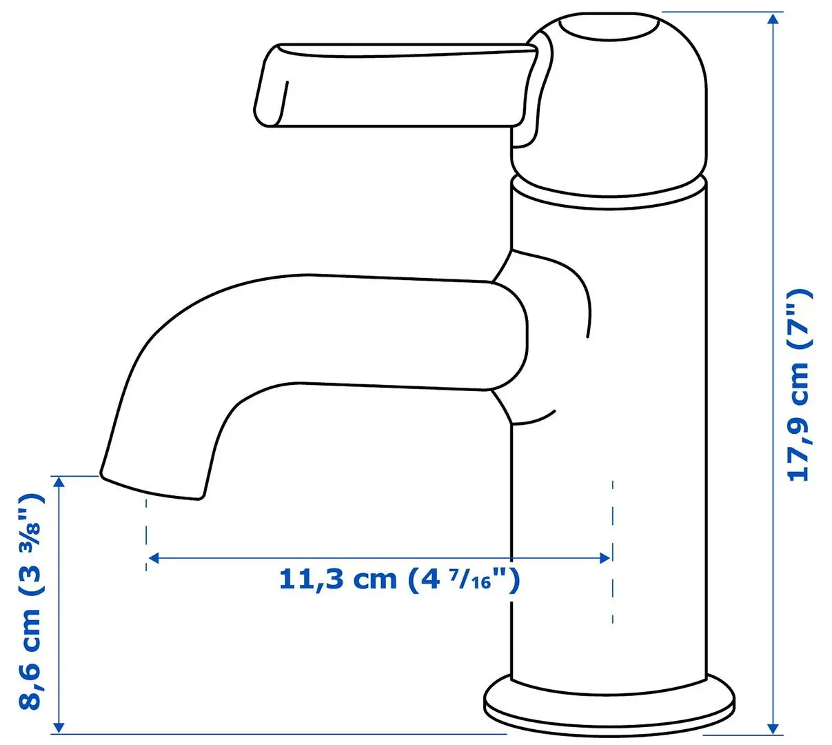 Set mobilier baie Ikea Hemnes/Odensvik 4 piese/baterie Voxnan 83cm (Alb) - 8
