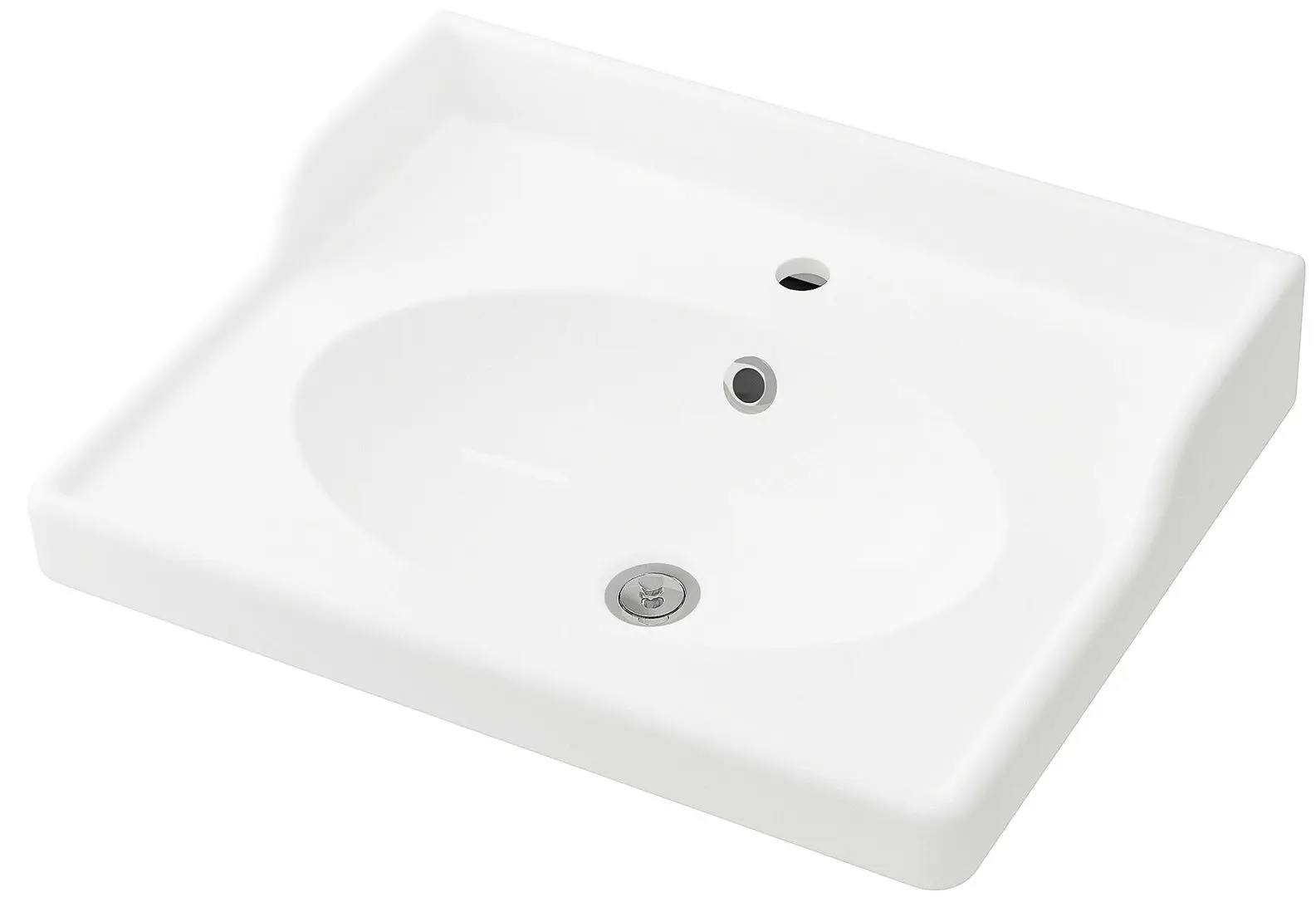 Set mobilier baie Ikea Hemnes/Rattviken 4 piese/baterie Runskar 62cm (Alb) - 6