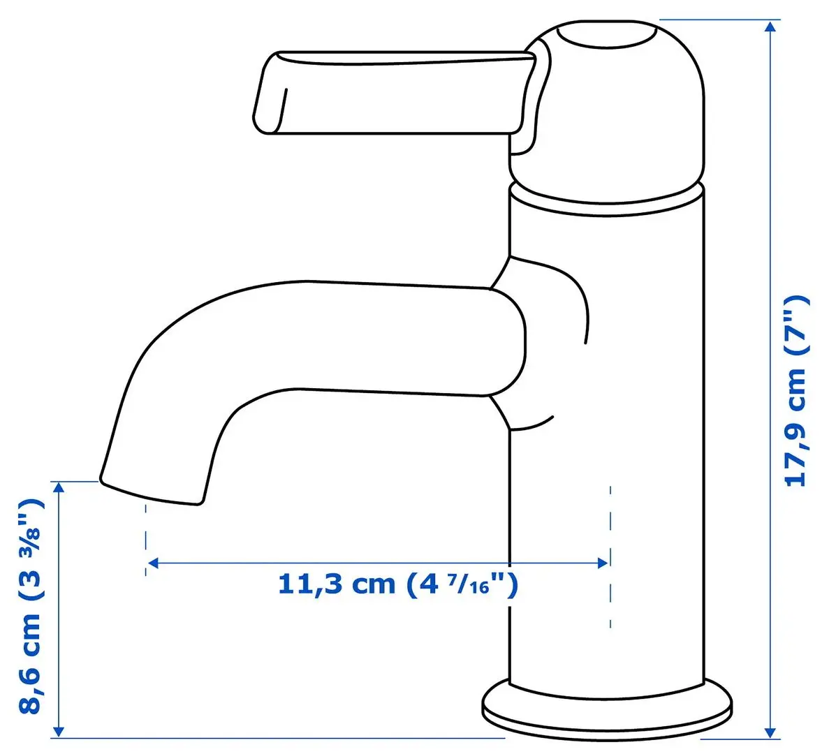 Set mobilier baie Ikea Hemnes/Tornviken 4 piese/baterie Voxnan 82cm (Alb) - 8