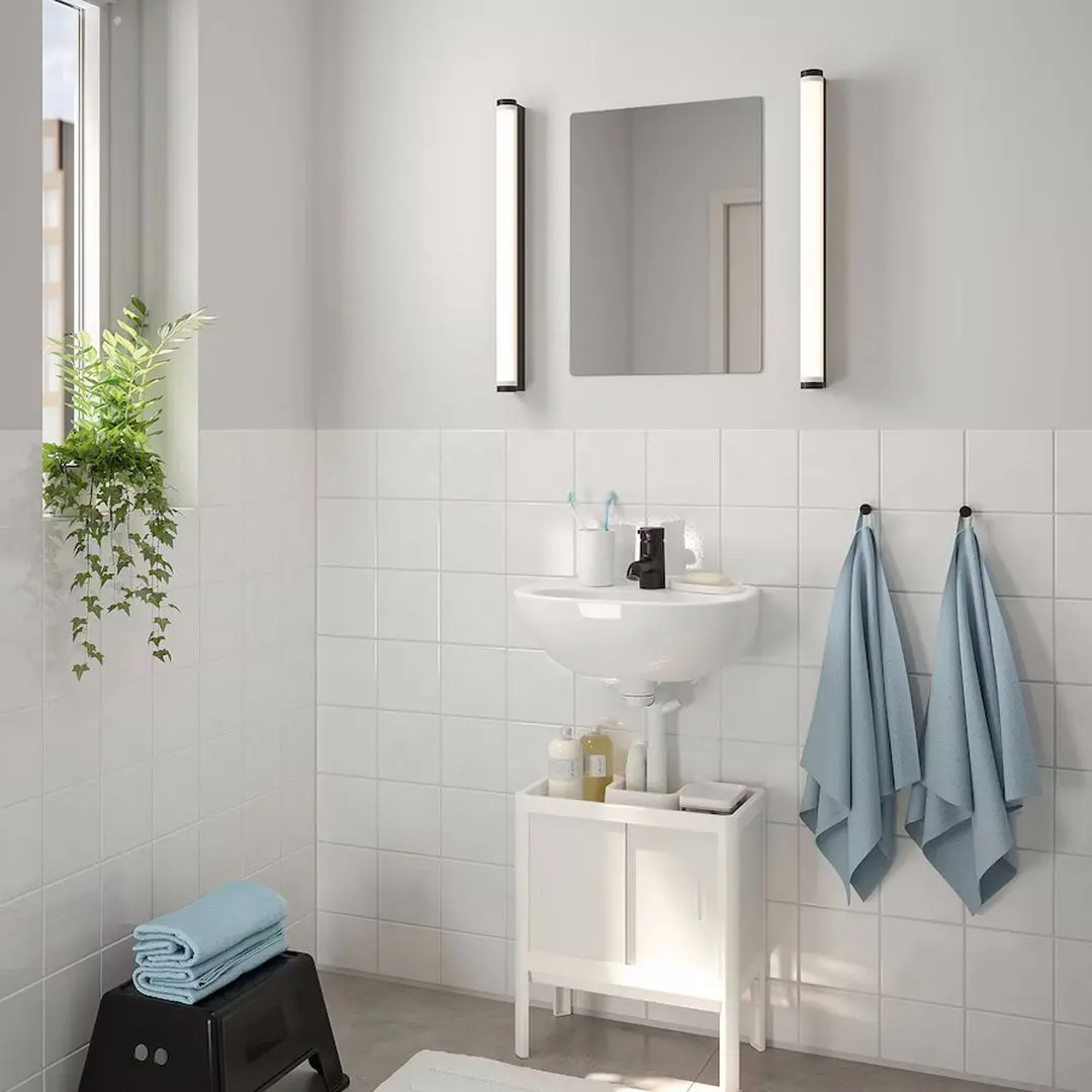 Комплект мебели Ikea Lilltjarn/Skatsjon 5 предметов/смеситель Saljen 45x35 (Белый) - 11