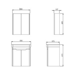 Dulap sub lavoar Martat Rio 55 (Anthracite) Thumb