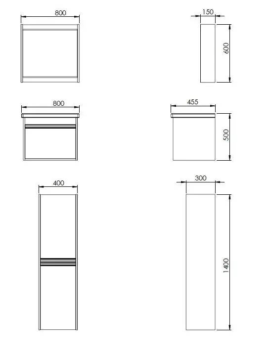 Dulap sub lavoar Martat Teos 80 (White)