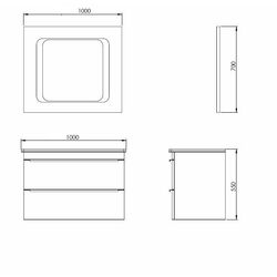 Dulap sub lavoar Martat Vesta 100 (White) Thumb