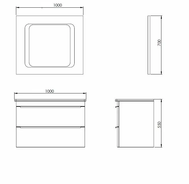 Dulap sub lavoar Martat Vesta 100 (White)