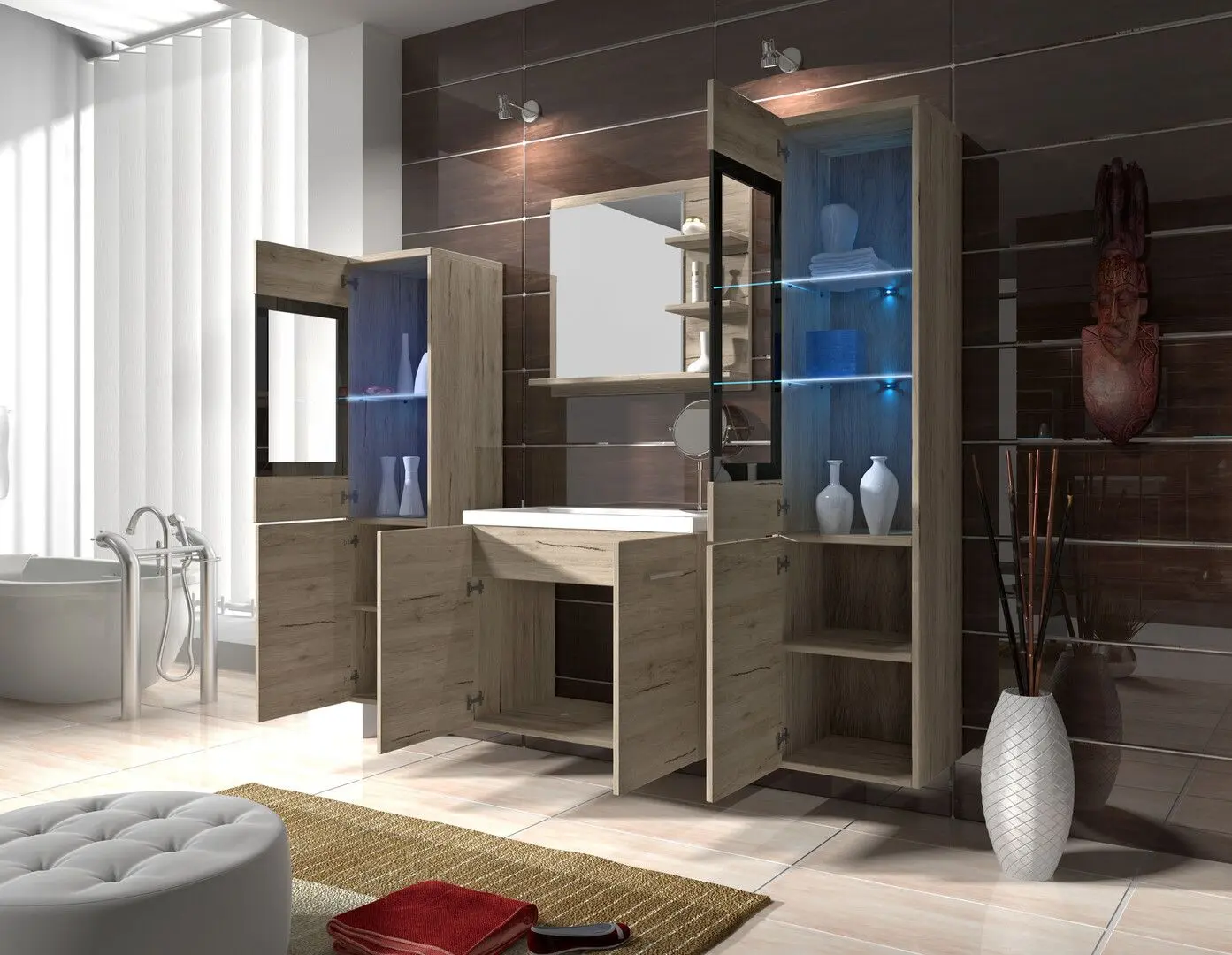 Set de mobila Mirjan24 Holly/Udine I (Sanremo Oak) - 4