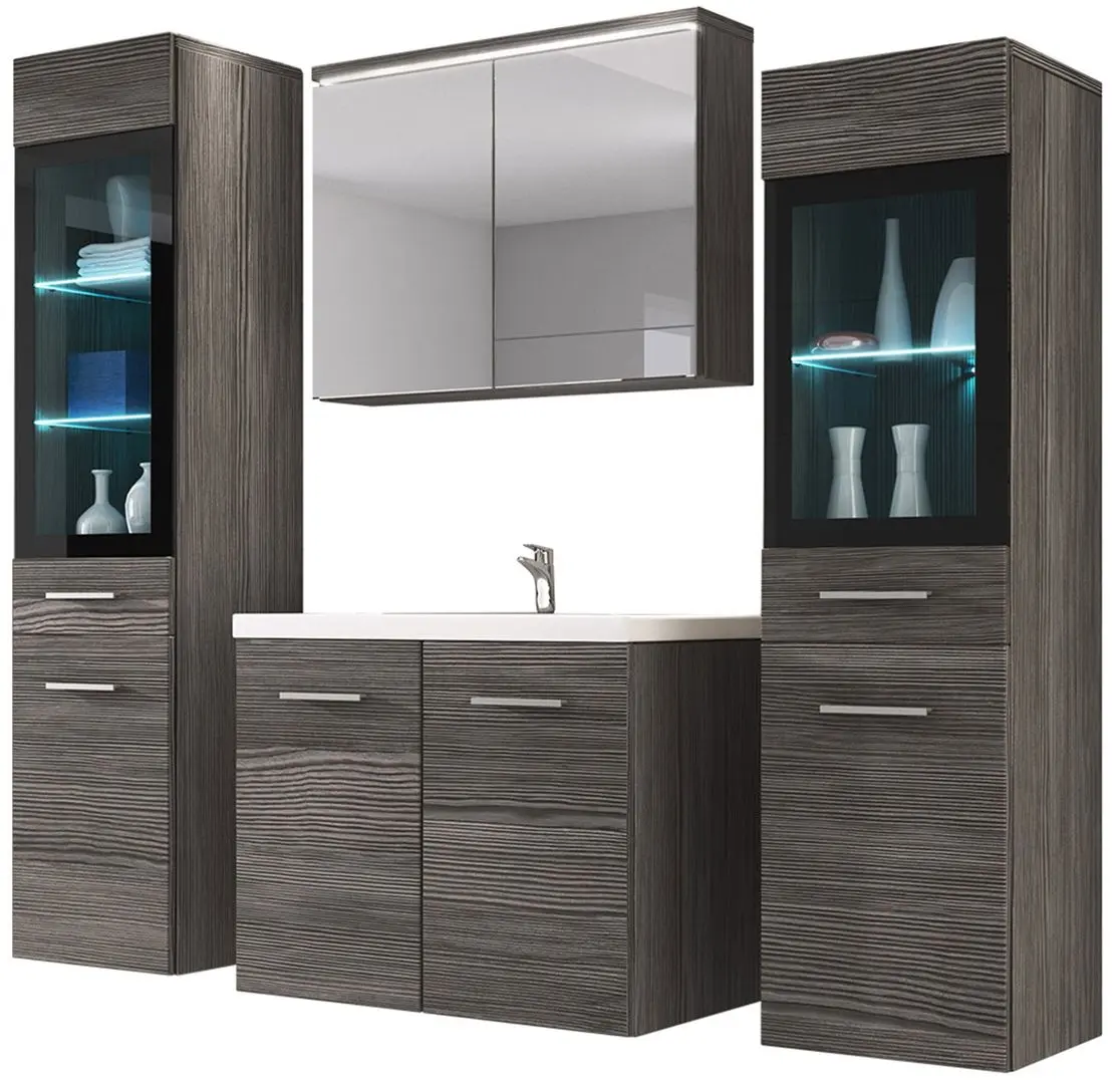 Set de mobila Mirjan24 Holly/Udine II (Bodega Dark)