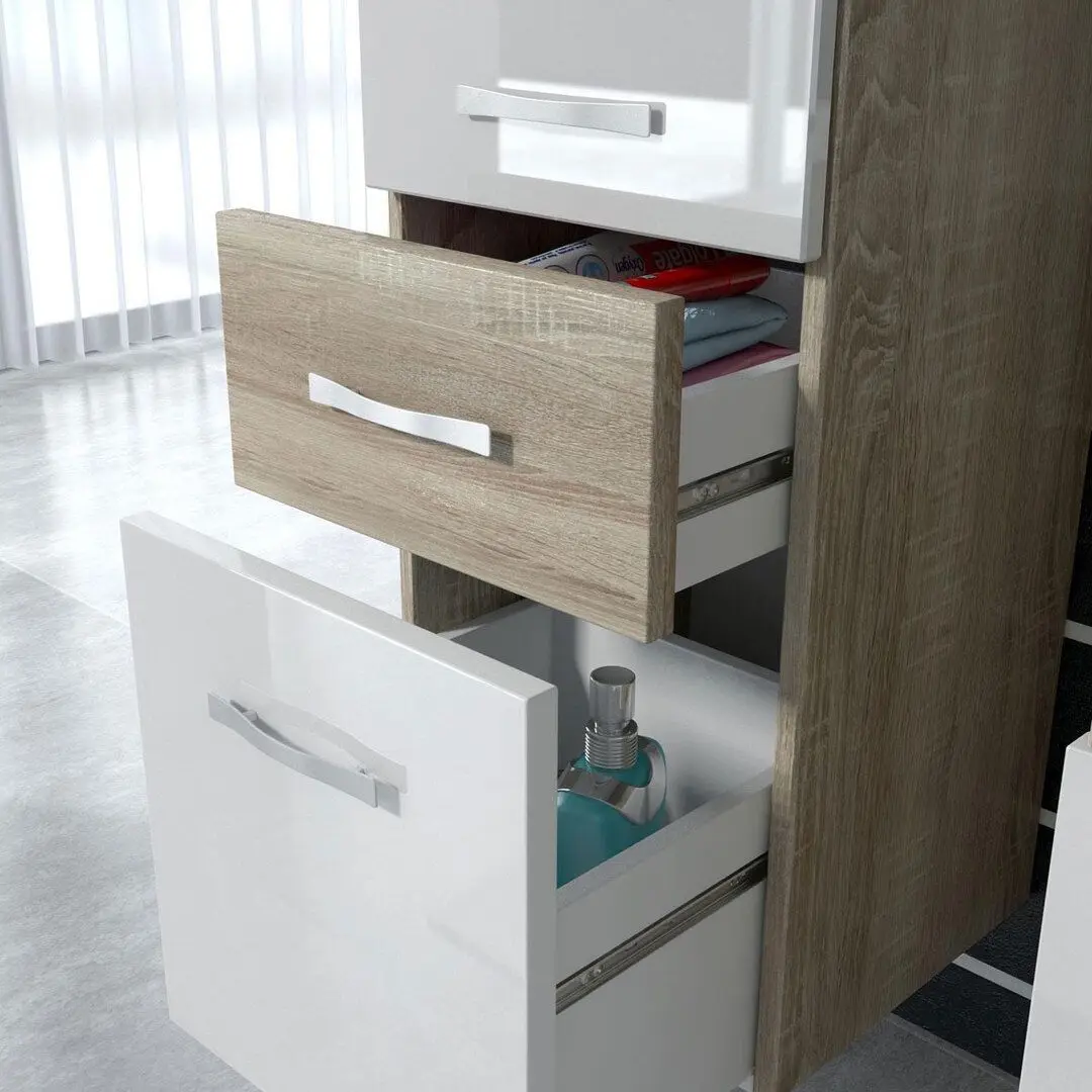 Set de mobila Mirjan24 Lumia/Bella II (White/White Gloss)