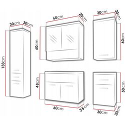 Set de mobila Mirjan24 Lumia/Bella II (White/White Gloss) Thumb