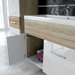 Set de mobila Mirjan24 Lumia/Bella II With Sink (White/White Gloss) Thumb