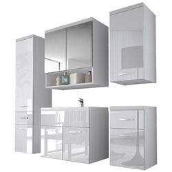 Set de mobila Mirjan24 Lumia/Bella II With Sink (White/White Gloss)