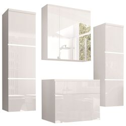 Set de mobila Mirjan24 Mandy/Porto (White/White Gloss)
