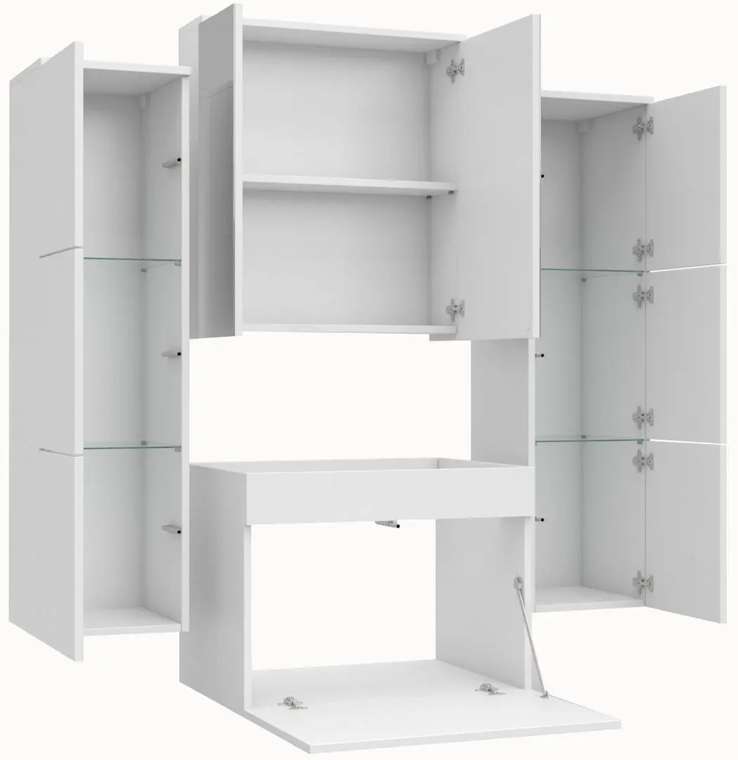 Комплект мебели Mirjan24 Mandy/Porto With Sink (White/White Gloss) - 8