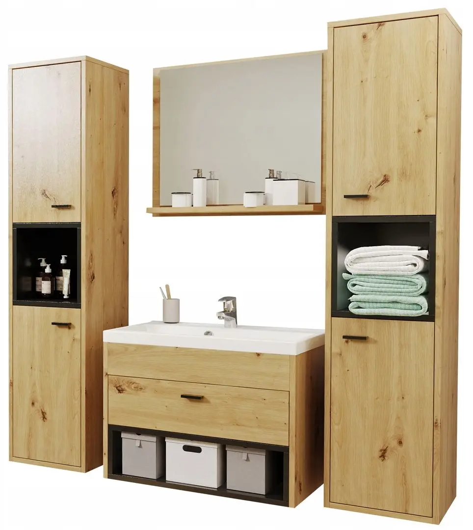 Set de mobila Mirjan24 Olier II (Artisan Oak/Black)