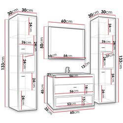 Set de mobila Mirjan24 Olier II (White/Artisan Oak) Thumb