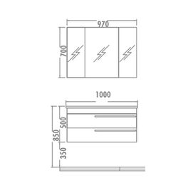 Комплект мебели Nplus Dokker 100 (White/Metal Anthracite) Thumb