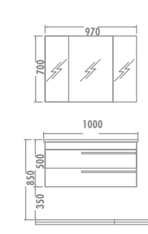 Комплект мебели Nplus Dokker 100 (White/Metal Anthracite) - 4
