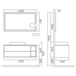 Комплект мебели Nplus Elantra 123 (White/Matt Anthracite) Thumb