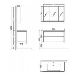 Set de mobila Nplus Jetta 100 (Antique Dark) Thumb