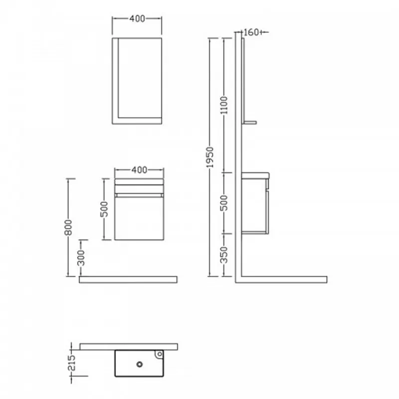 Set de mobila Nplus Micra 40 (White) - 2