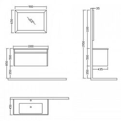 Комплект мебели Nplus Octavia 100 (Storm Grey) Thumb