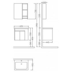 Комплект мебели Nplus Siena 65 (White) Thumb