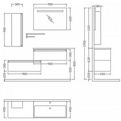 Комплект мебели Nplus Toledo 160 (White) Thumb