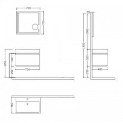 Комплект мебели Nplus Omega 75 (White) Thumb