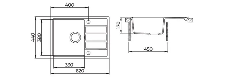 Кухонная мойка Aquasanita Eco-2-G (Blue Grey)