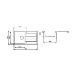 Кухонная мойка Aquasanita Eco-3-G (Blue Grey) Thumb